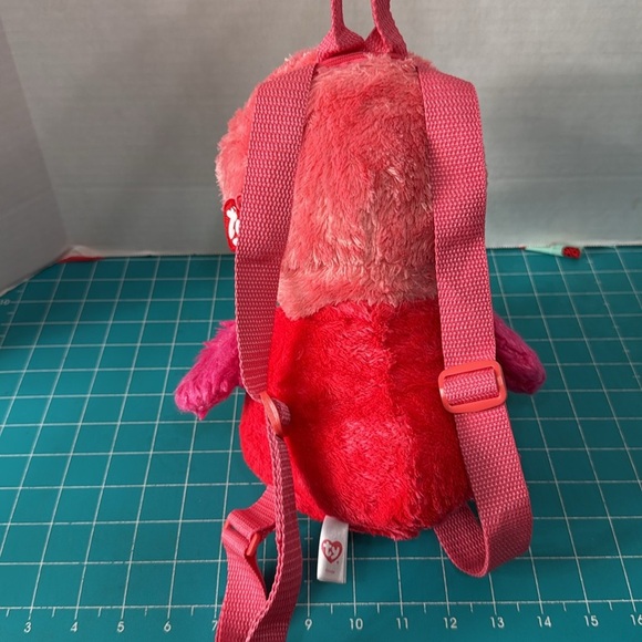 TY Gilda The Pink Flamingo Plush Backpack 10” Fun Trendy Bright Sparkly Eyes - Picture 4 of 7